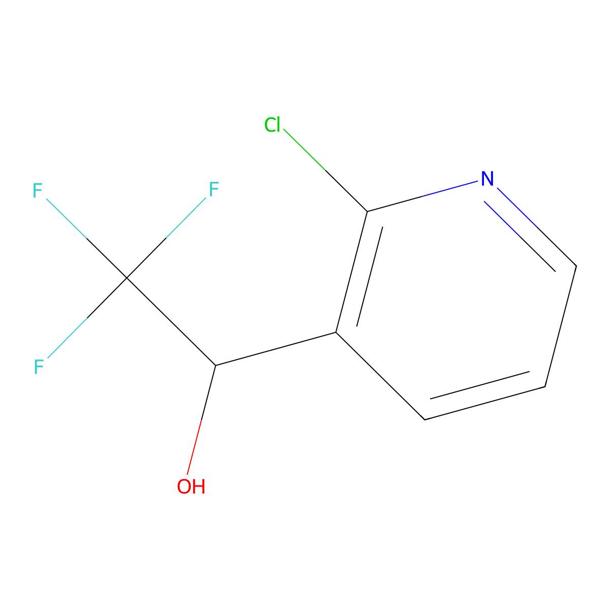 1-(2-Chloropyridin-3-yl)-2,2,2-trifluoroethanol molecular structure, CAS 1713713-74-6