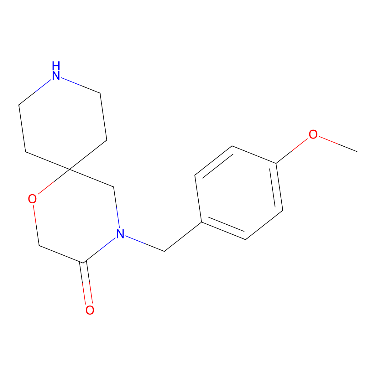 4-(4-Methoxybenzyl)-1-oxa-4,9-diazaspiro[5.5]undecan-3-one molecular structure, CAS 1713714-15-8