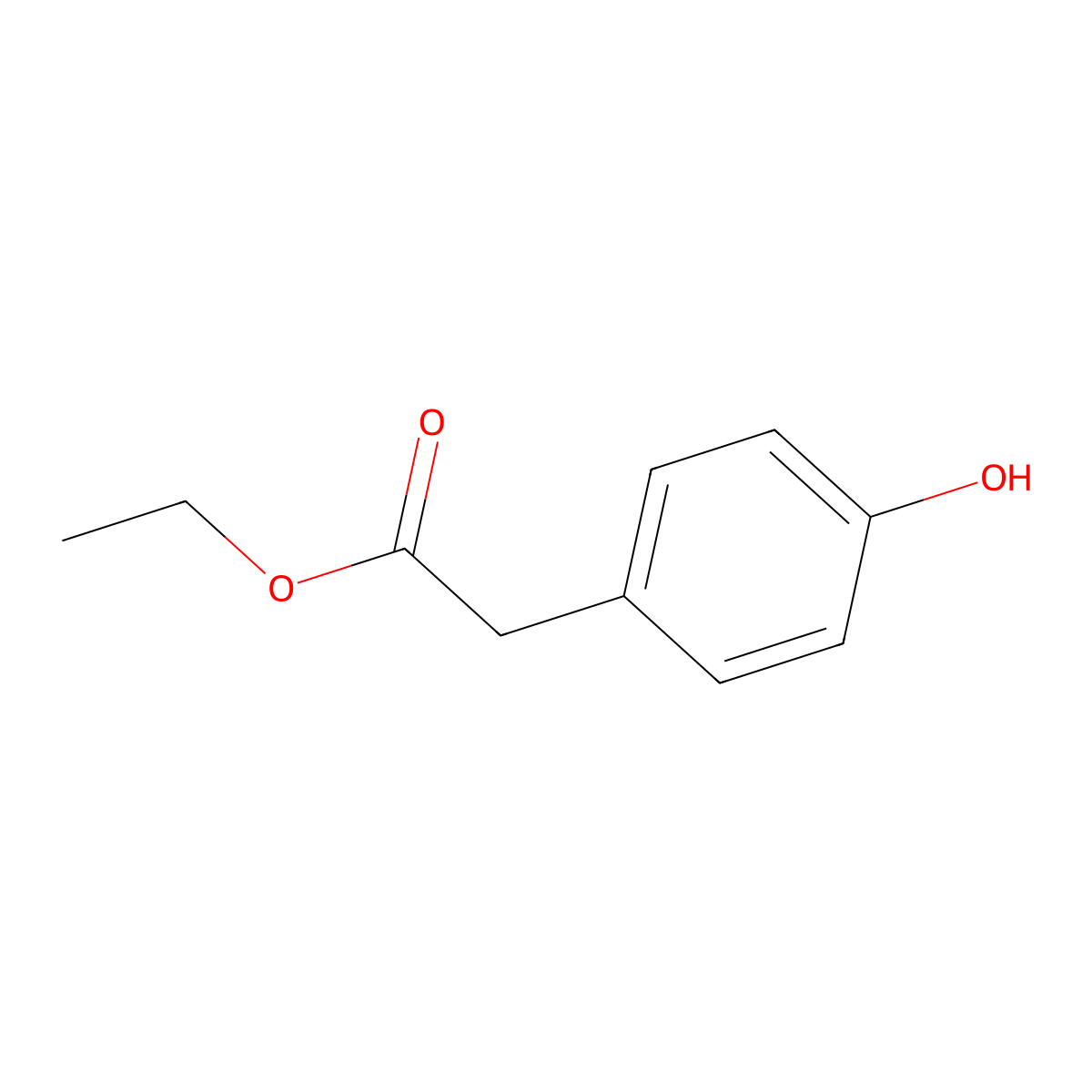 Ethyl 4-hydroxyphenylacetate molecular structure, CAS 17138-28-2