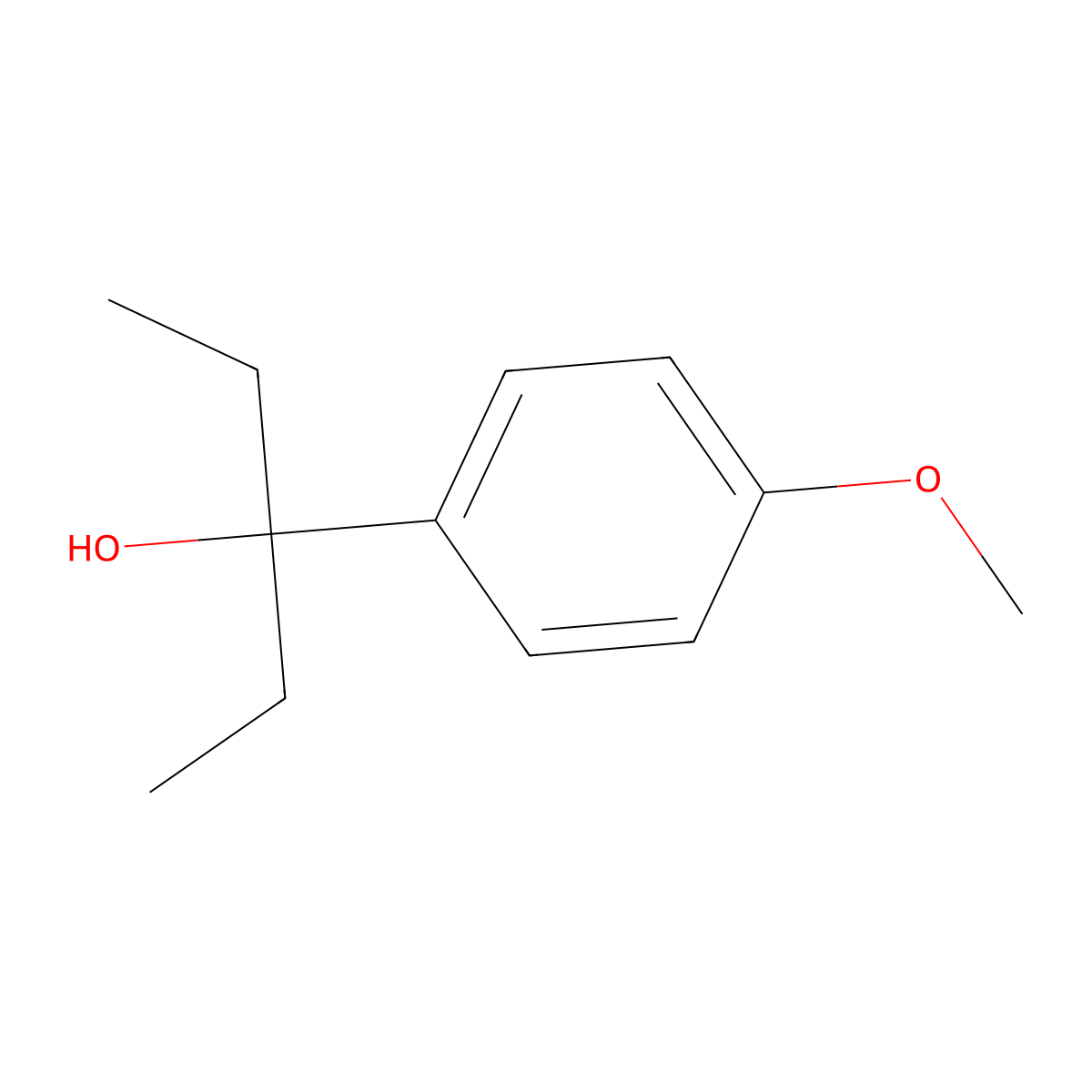 3-(4-Methoxyphenyl)-3-pentanol molecular structure, CAS 17138-75-9