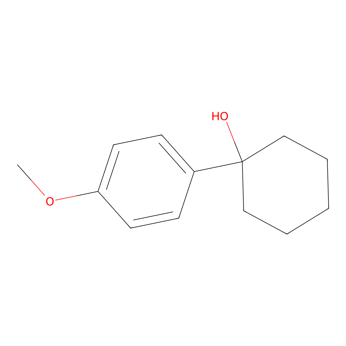 1-(4-Methoxyphenyl)cyclohexan-1-ol molecular structure, CAS 17138-79-3