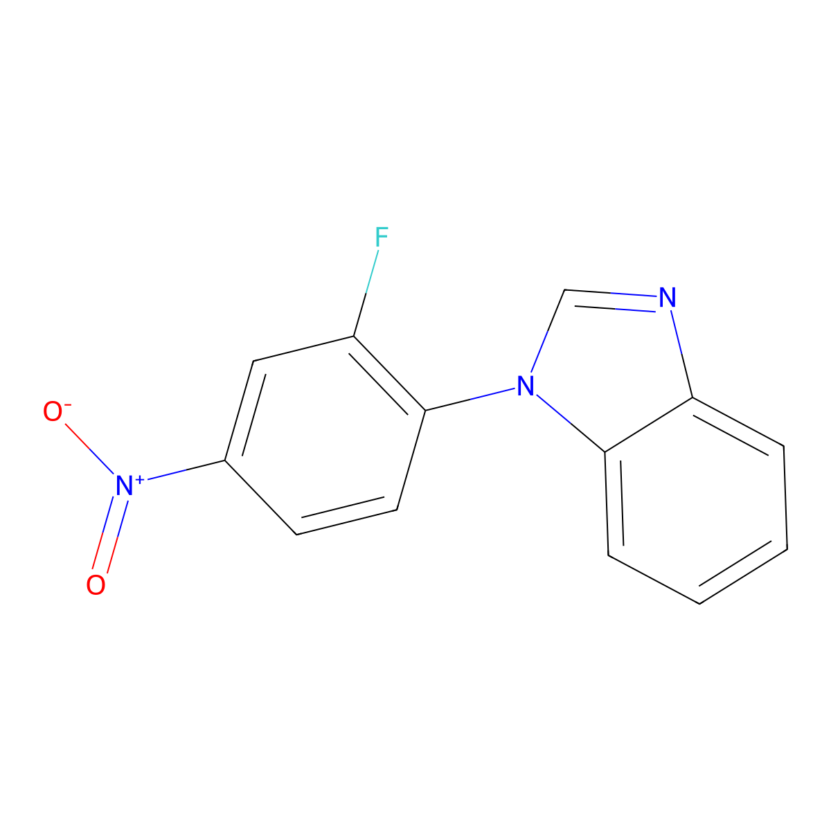 1-(2-Fluoro-4-nitrophenyl)-1H-benzo[d]imidazole molecular structure, CAS 1713884-22-0