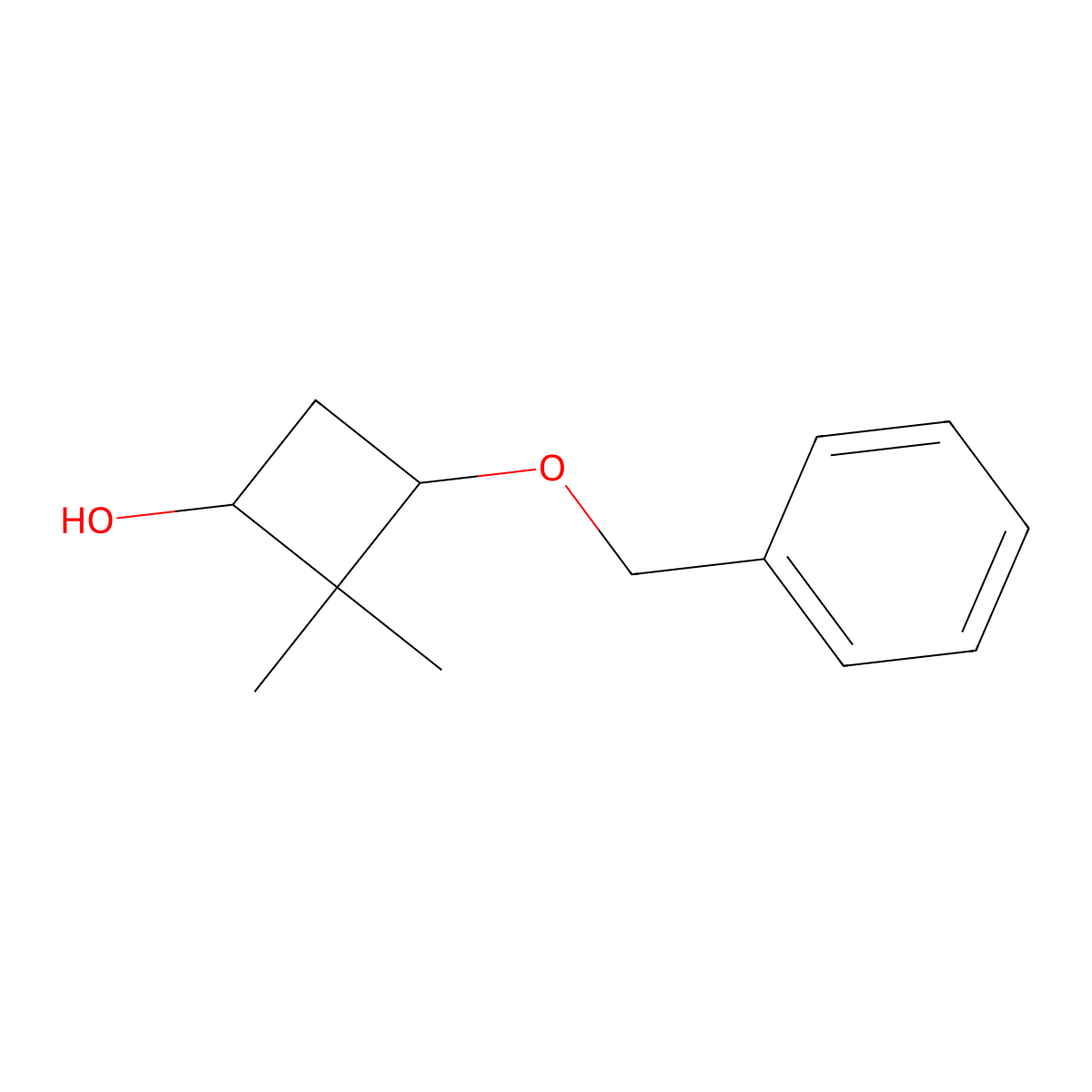 3-(Benzyloxy)-2,2-dimethylcyclobutan-1-ol molecular structure, CAS 17139-85-4