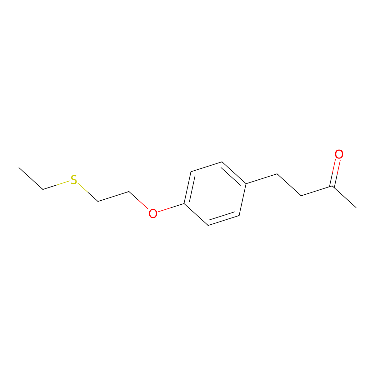 4-{4-[2-(Ethylsulfanyl)ethoxy]phenyl}butan-2-one molecular structure, CAS 1713944-84-3