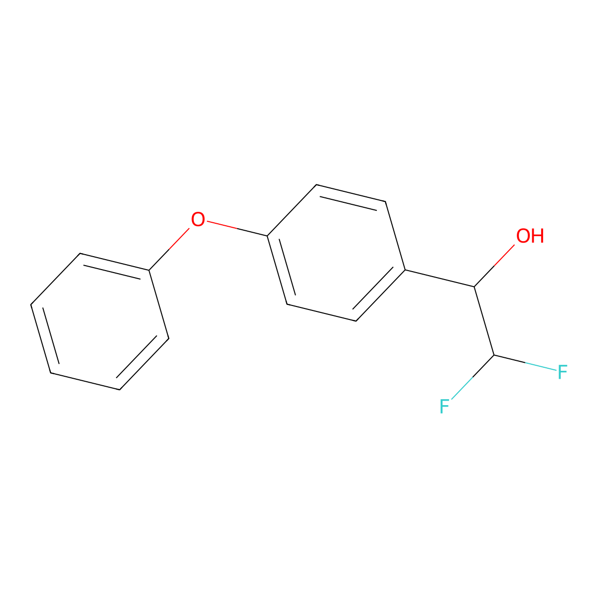 2,2-Difluoro-1-(4-phenoxyphenyl)ethan-1-ol molecular structure, CAS 1713949-32-6