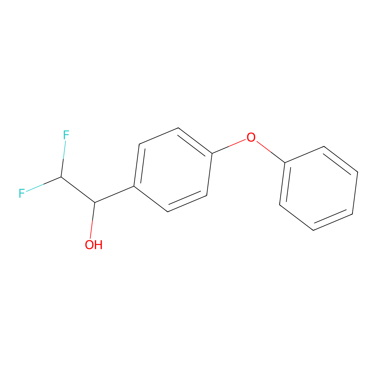 2,2-Difluoro-1-(4-phenoxyphenyl)ethan-1-ol molecular structure, CAS 1713949-32-6