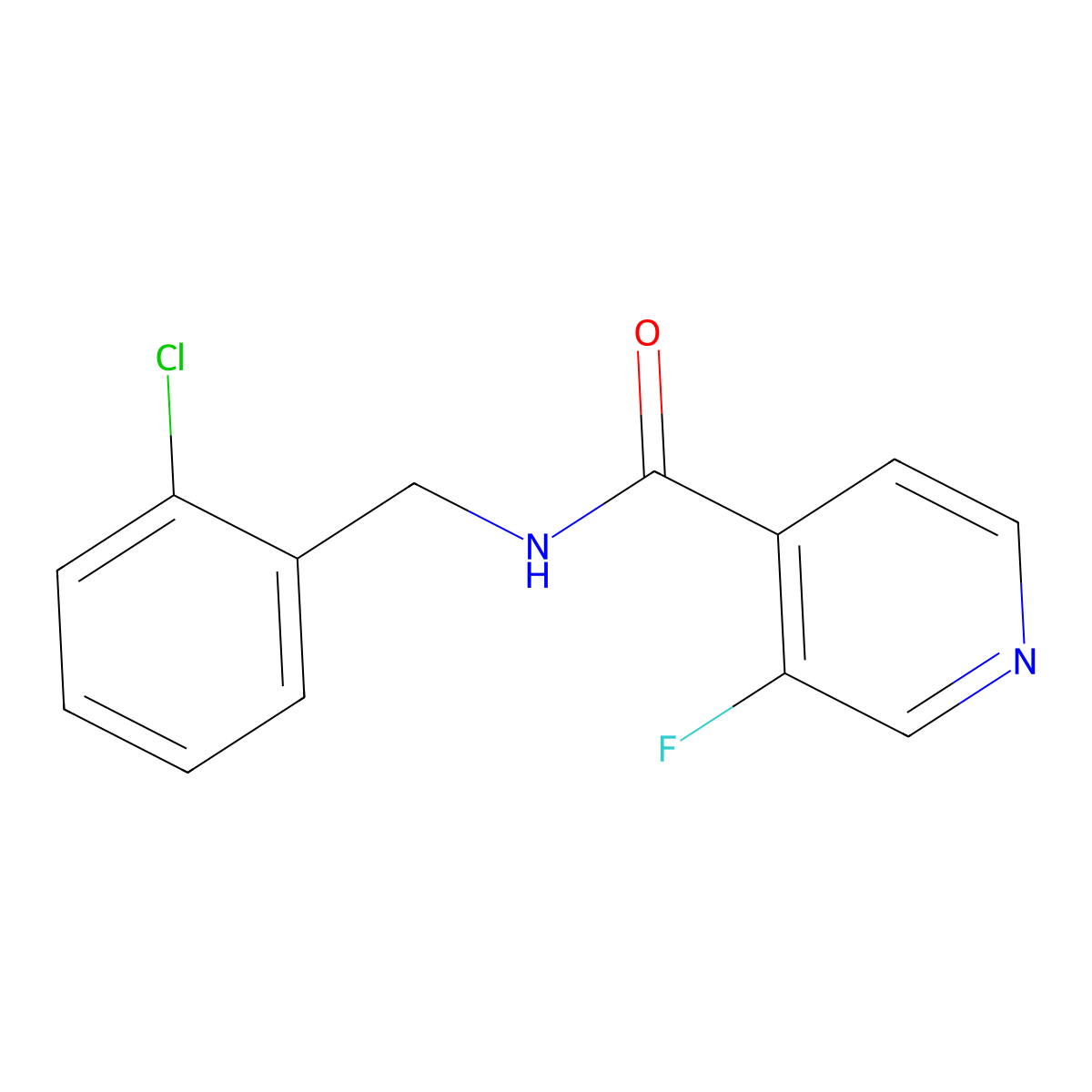 N-[(2-chlorophenyl)methyl]-3-fluoropyridine-4-carboxamide molecular structure, CAS 1713995-69-7