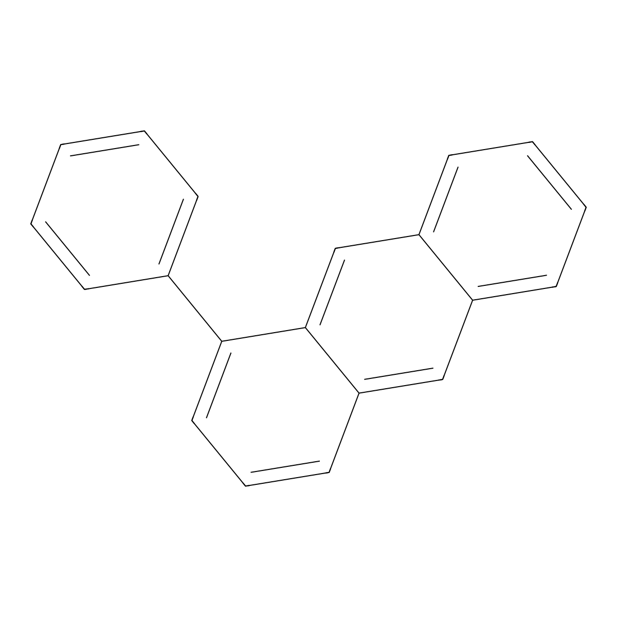 1-Phenylanthracene molecular structure, CAS 1714-09-6