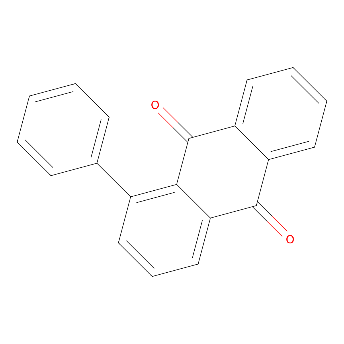 9,10-Anthracenedione, 1-phenyl- molecular structure, CAS 1714-14-3