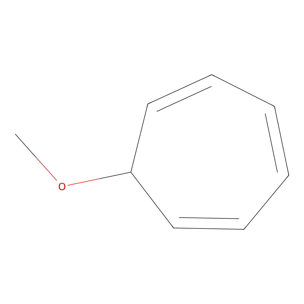 7-Methoxycycloheptatriene molecular structure, CAS 1714-38-1