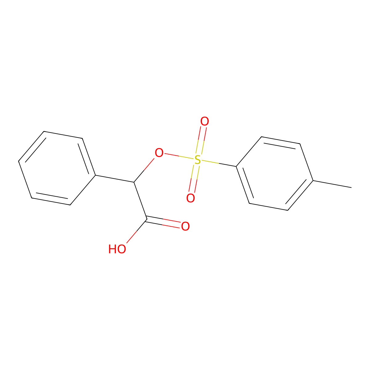 2-[(4-Methylbenzenesulfonyl)oxy]-2-phenylacetic acid molecular structure, CAS 17140-08-8