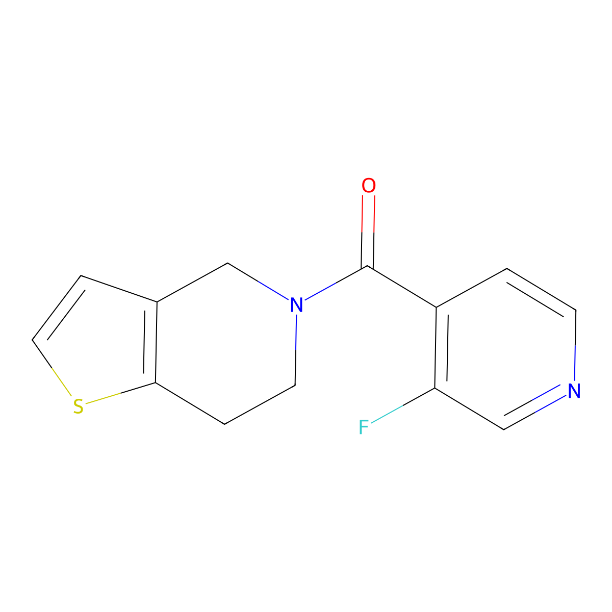 (6,7-dihydrothieno[3,2-c]pyridin-5(4H)-yl)(3-fluoropyridin-4-yl)methanone molecular structure, CAS 1714016-41-7
