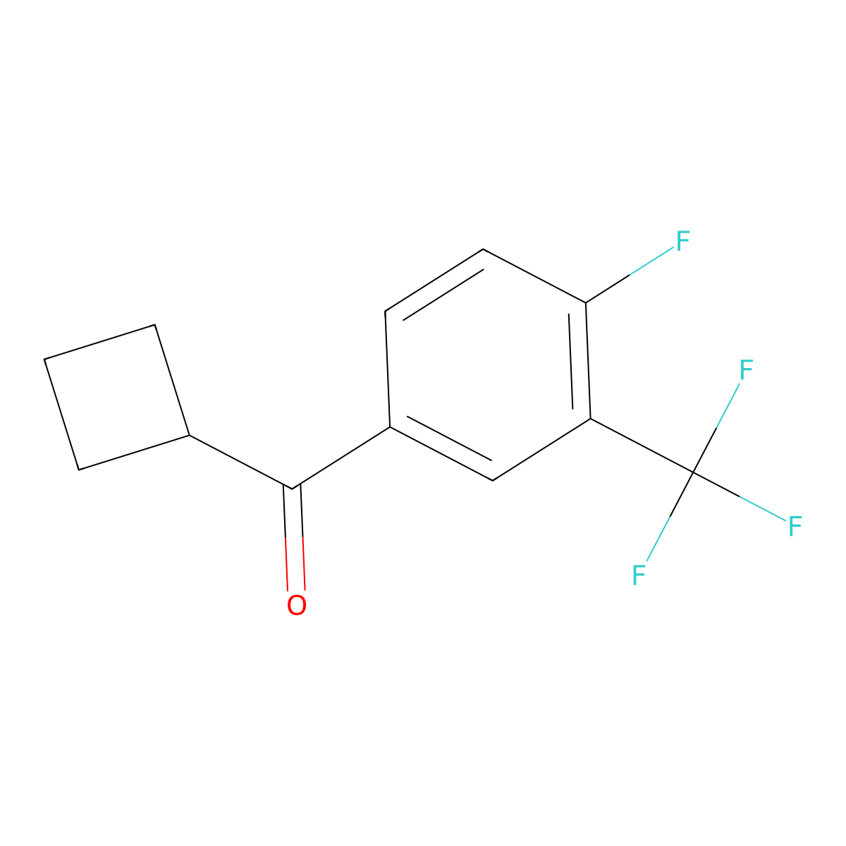 Cyclobutyl[4-fluoro-3-(trifluoromethyl)phenyl]methanone molecular structure, CAS 1714073-11-6