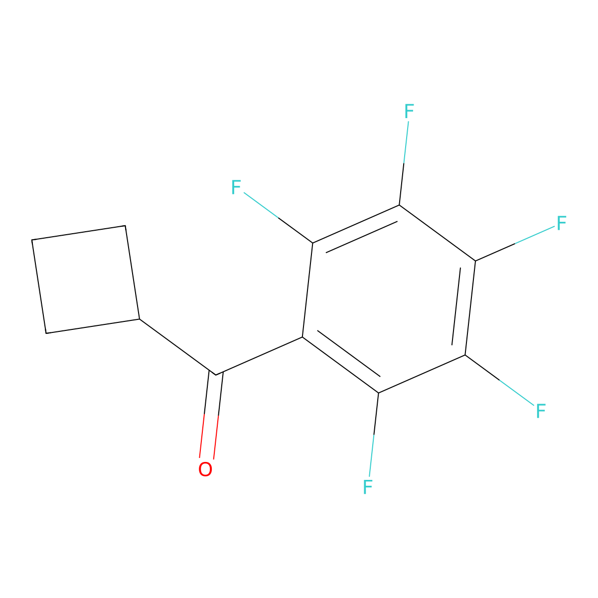 Cyclobutyl(perfluorophenyl)methanone molecular structure, CAS 1714073-22-9