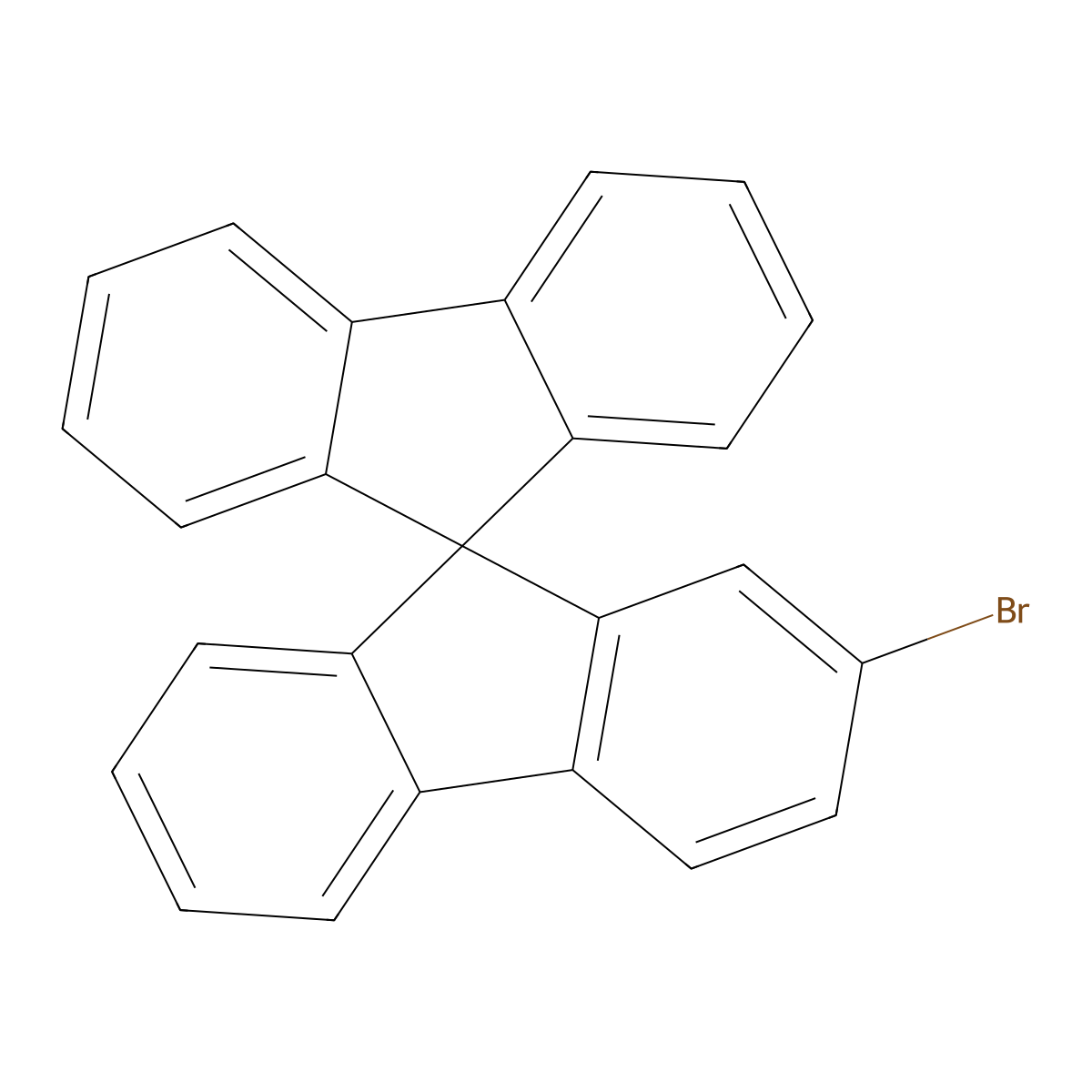 2-Bromo-9,9'-spirobi[9H-fluorene] molecular structure, CAS 171408-76-7