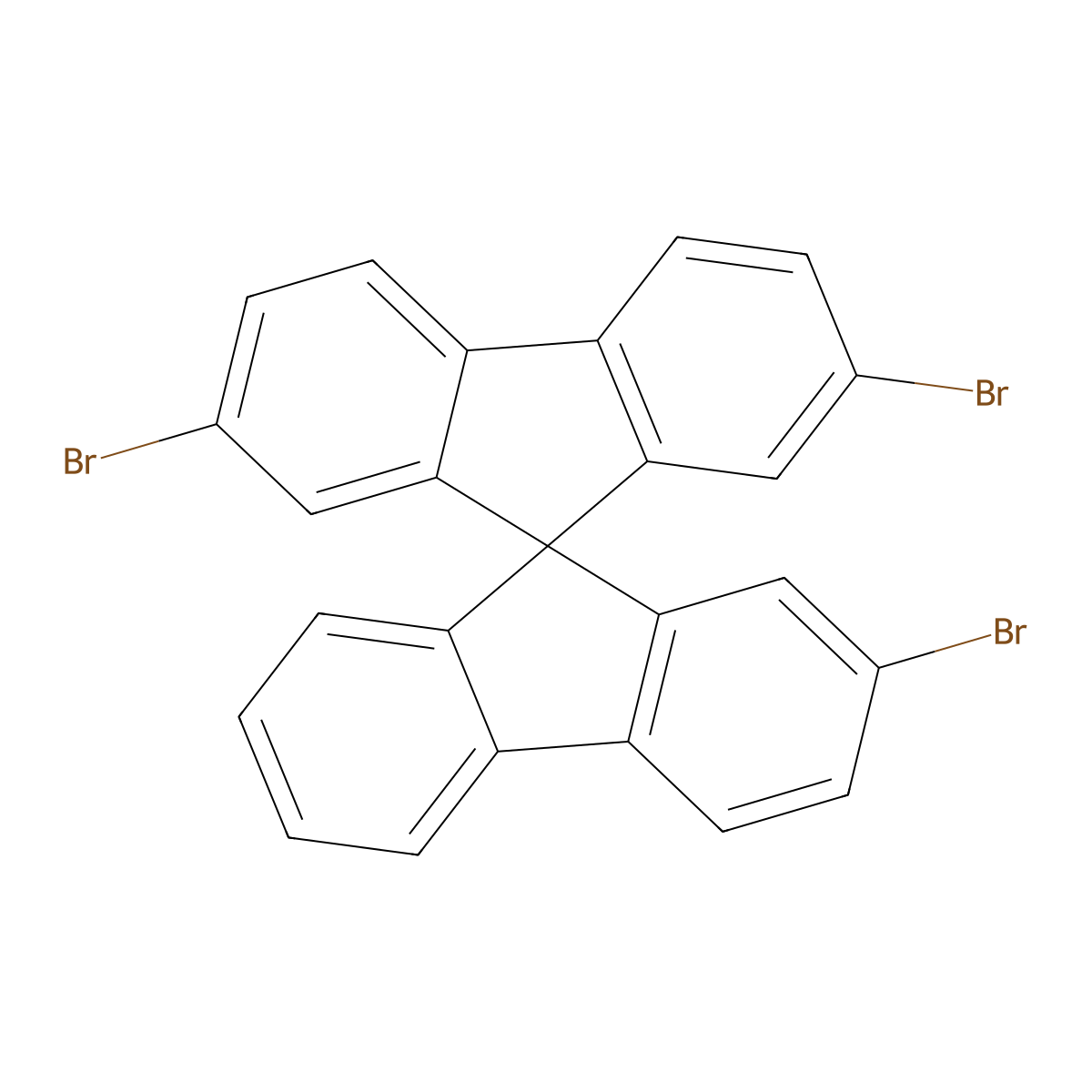 2,2',7-Tribromo-9,9'-spirobi[fluorene] molecular structure, CAS 171408-77-8