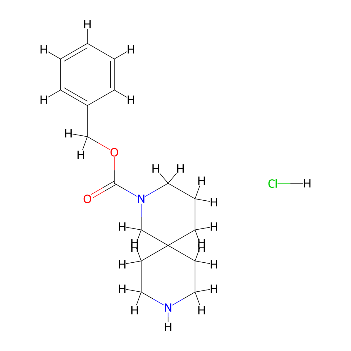 Benzyl 2,9-diazaspiro[5.5]undecane-2-carboxylate hydrochloride molecular structure, CAS 1714144-91-8