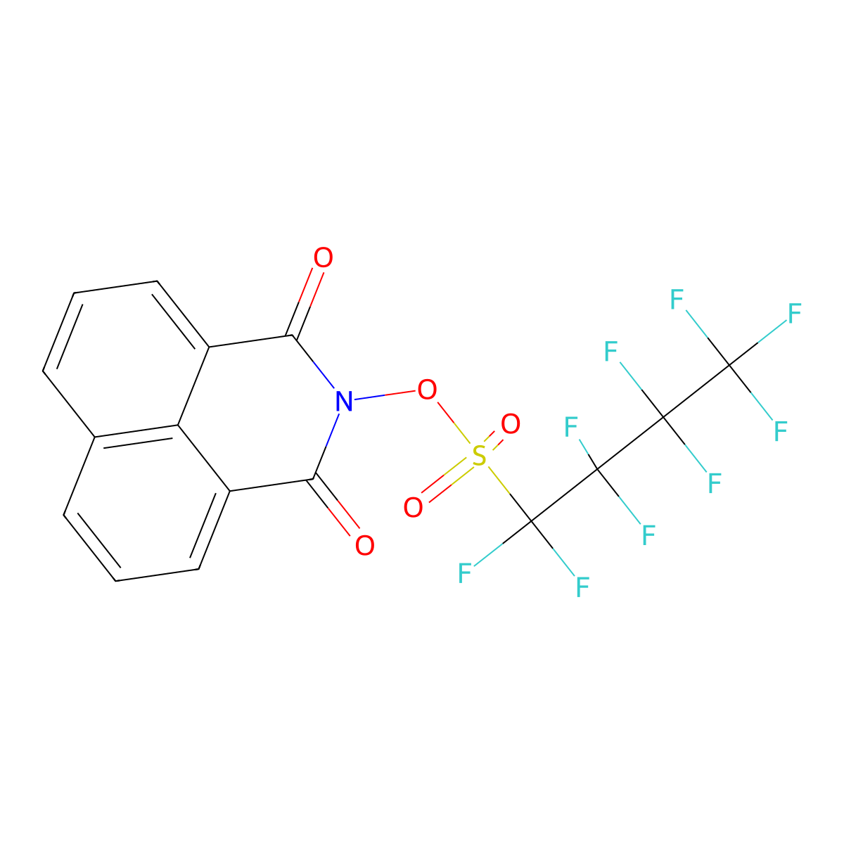 N-Nonafluorobutanesulfonyloxy-1,8-naphthalimide molecular structure, CAS 171417-91-7