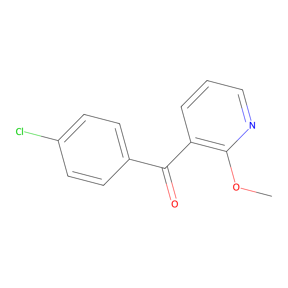 (4-Chlorophenyl)(2-methoxy-3-pyridinyl)methanone molecular structure, CAS 1714182-13-4
