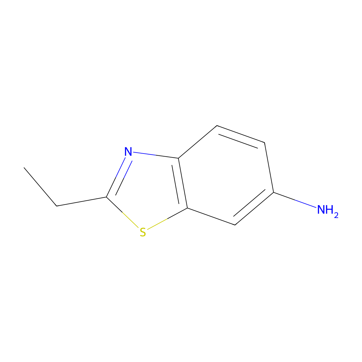 6-Amino-2-ethyl-1,3-benzothiazole molecular structure, CAS 17142-81-3