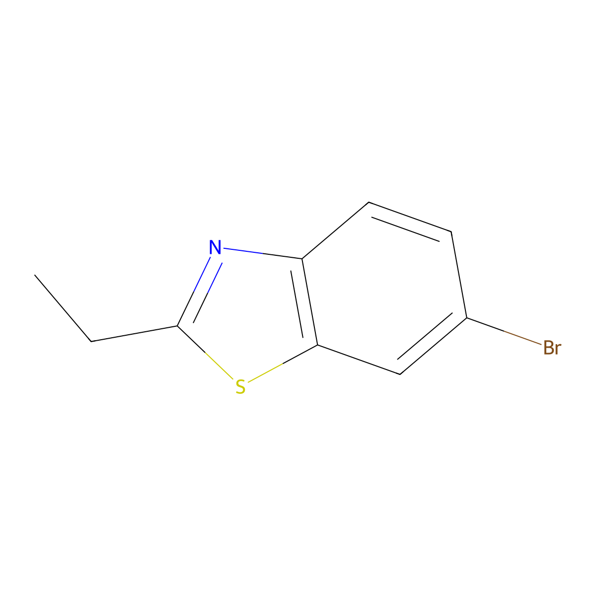 6-Bromo-2-ethylbenzo[d]thiazole molecular structure, CAS 17142-82-4