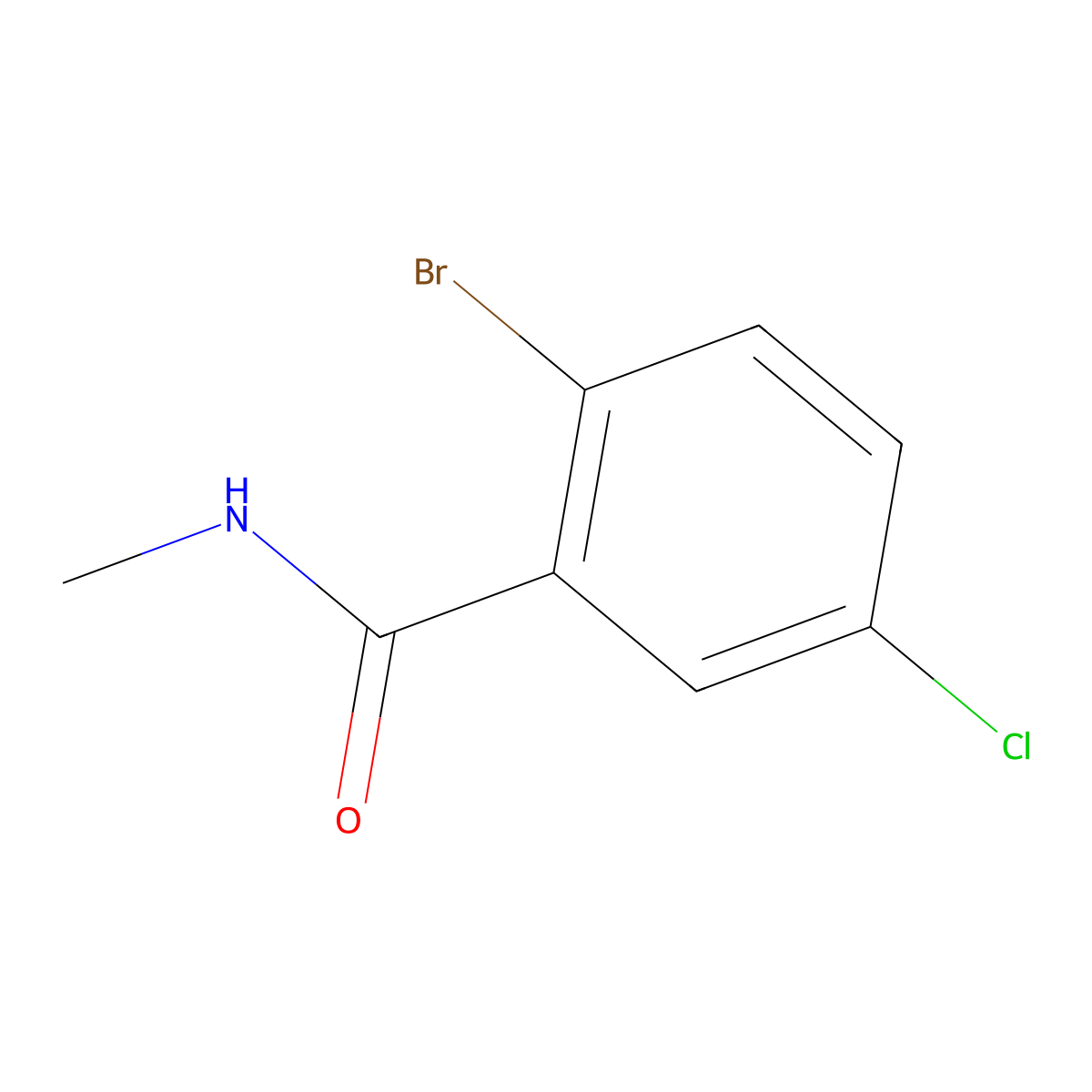2-bromo-5-chloro-N-methylbenzamide molecular structure, CAS 171425-51-7