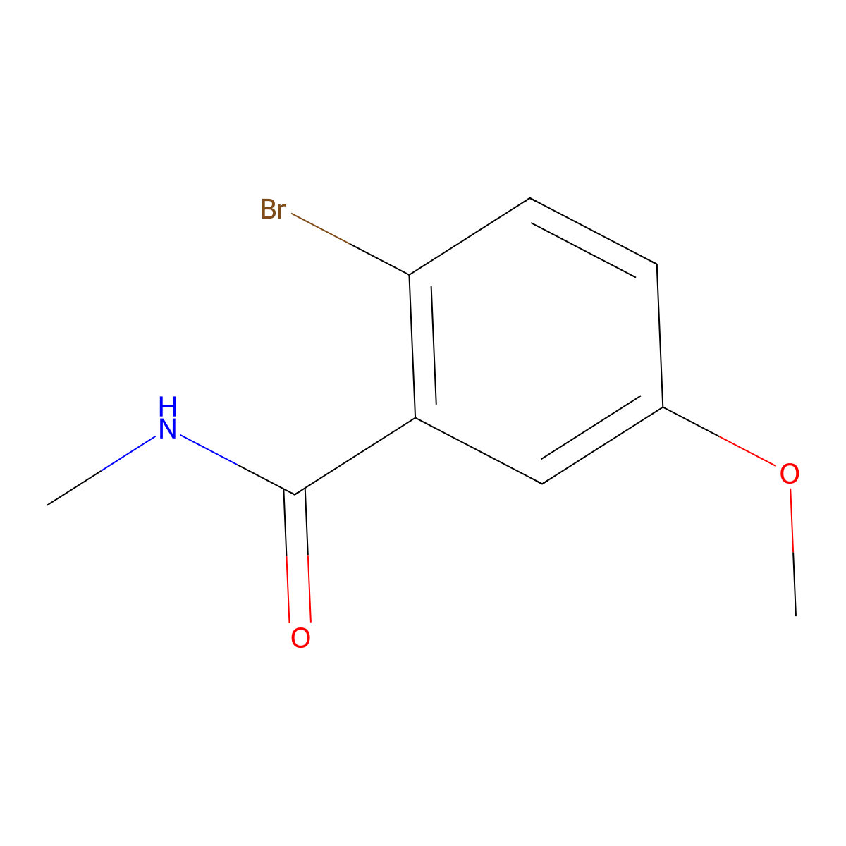 2-bromo-5-methoxy-N-methylbenzamide molecular structure, CAS 171425-69-7