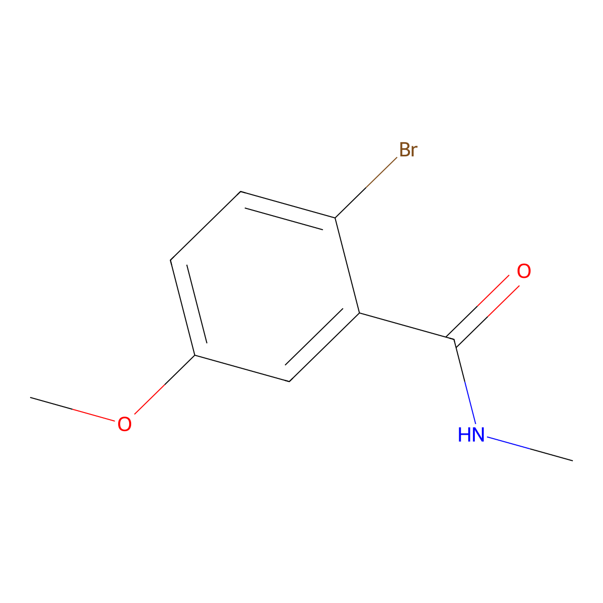 2-bromo-5-methoxy-N-methylbenzamide molecular structure, CAS 171425-69-7