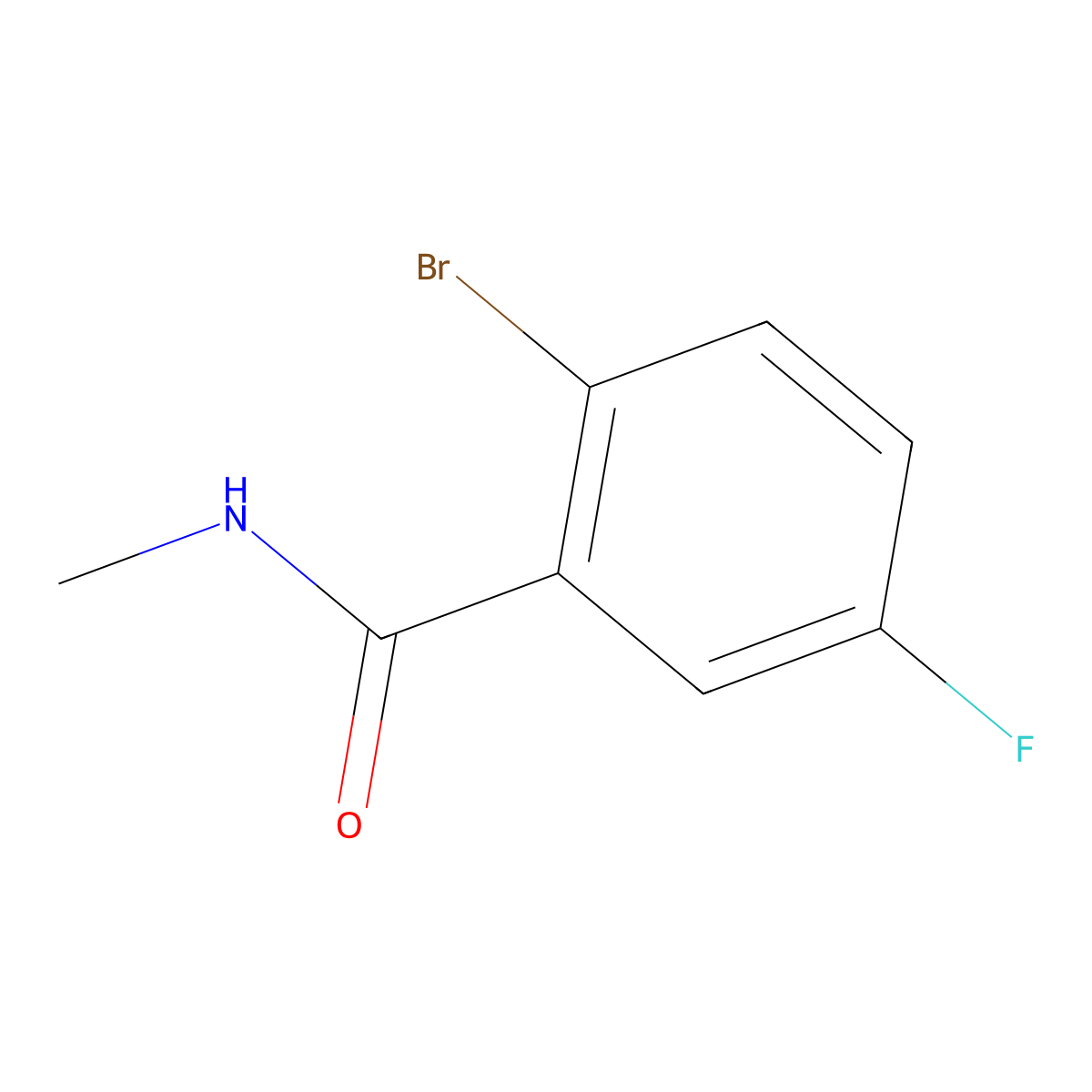 2-Bromo-5-fluoro-N-methylbenzamide molecular structure, CAS 171426-13-4