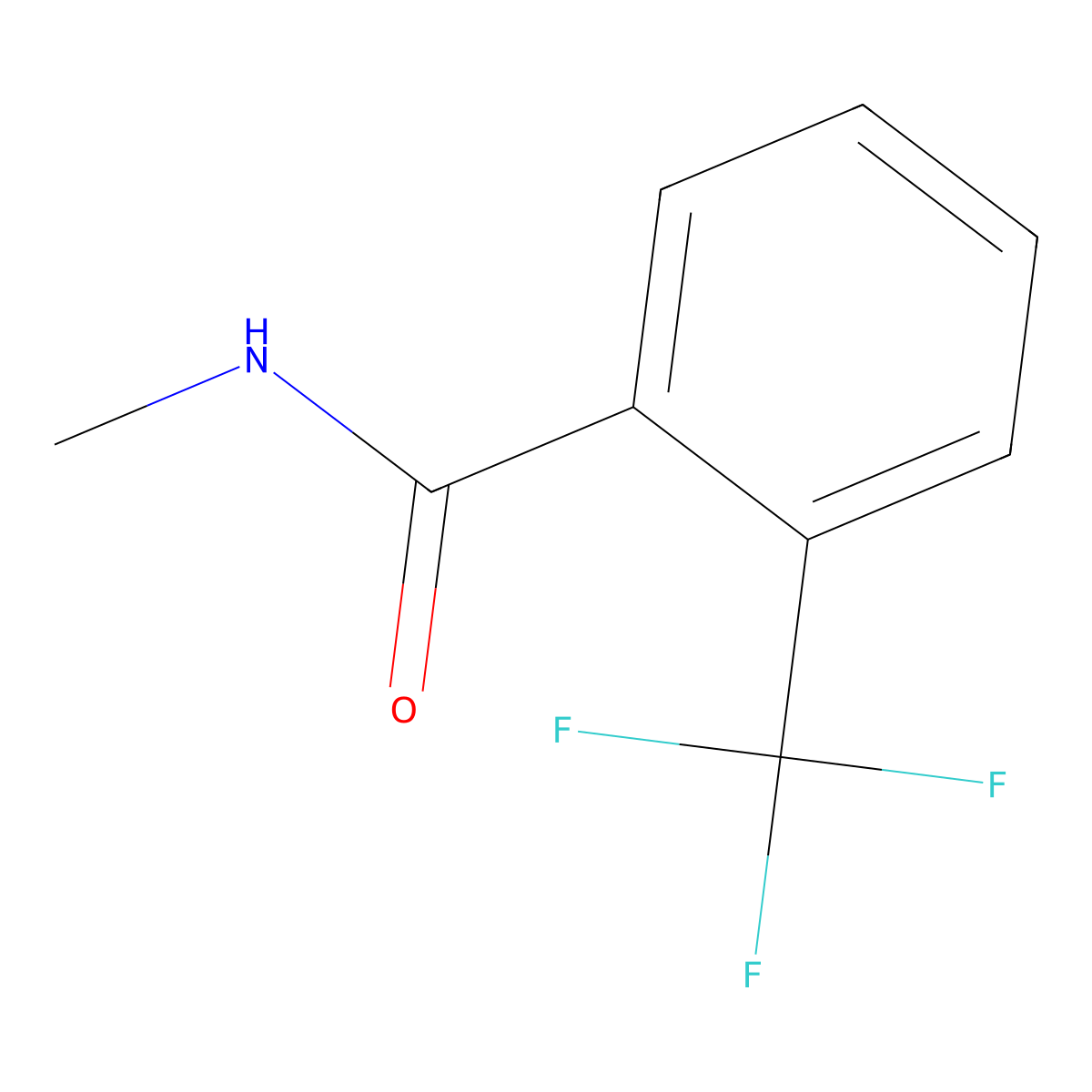 N-methyl-2-(trifluoromethyl)benzamide molecular structure, CAS 171426-41-8
