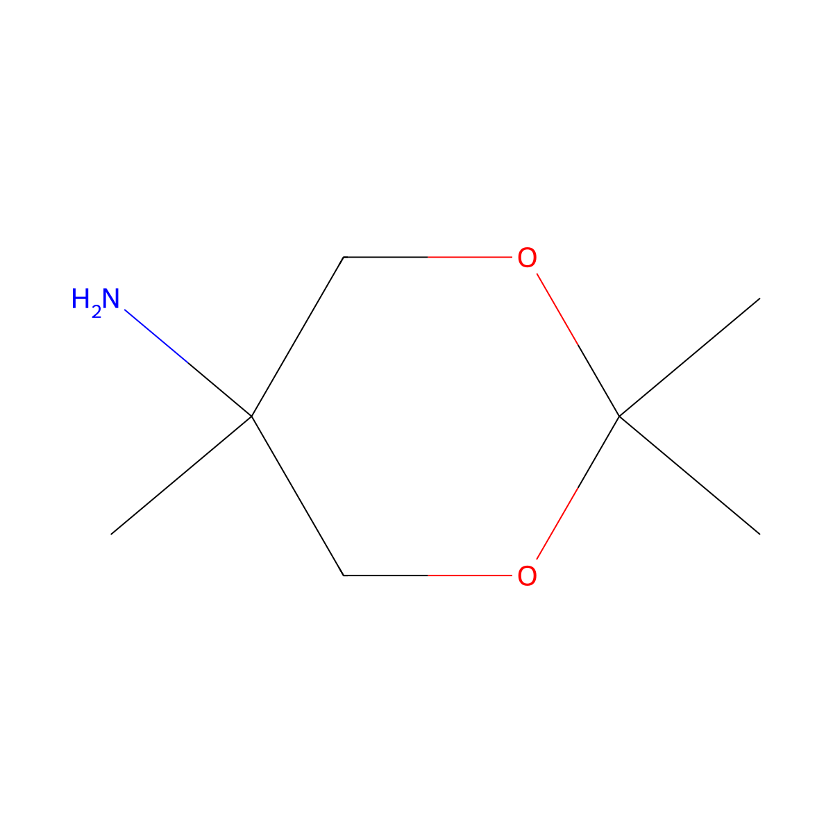 1,3-Dioxan-5-amine, 2,2,5-trimethyl- molecular structure, CAS 17144-52-4