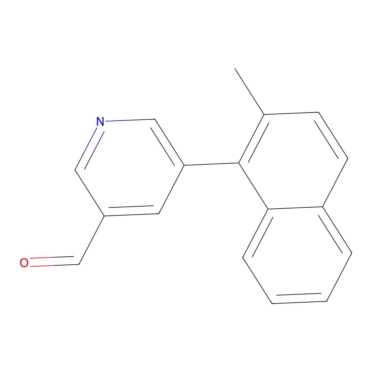 5-(2-Methyl-1-naphthalenyl)-3-pyridinecarboxaldehyde molecular structure, CAS 1714445-04-1