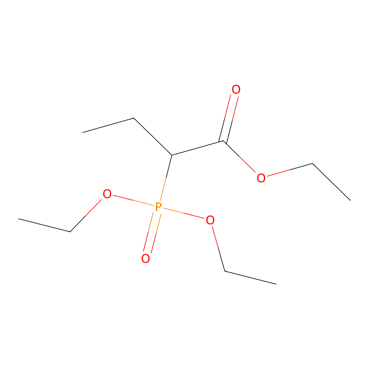 Ethyl 2-(diethoxyphosphoryl)butanoate molecular structure, CAS 17145-91-4
