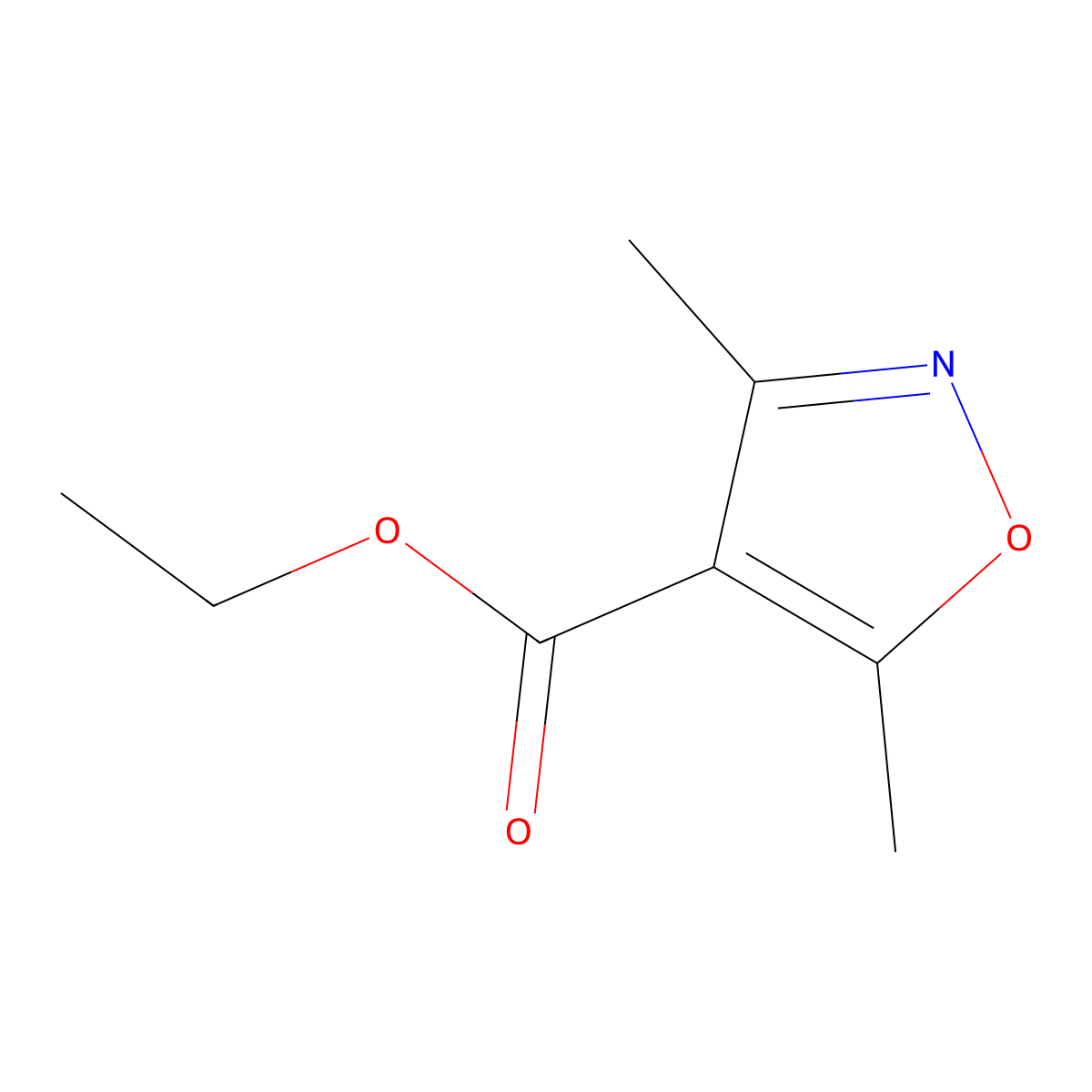 Ethyl 3,5-dimethylisoxazole-4-carboxylate molecular structure, CAS 17147-42-1