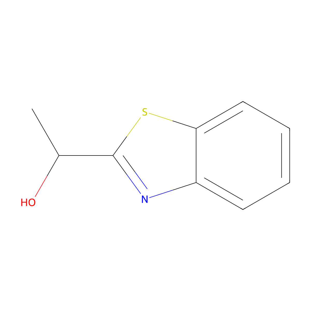 1-(1,3-Benzothiazol-2-yl)ethan-1-ol molecular structure, CAS 17147-80-7