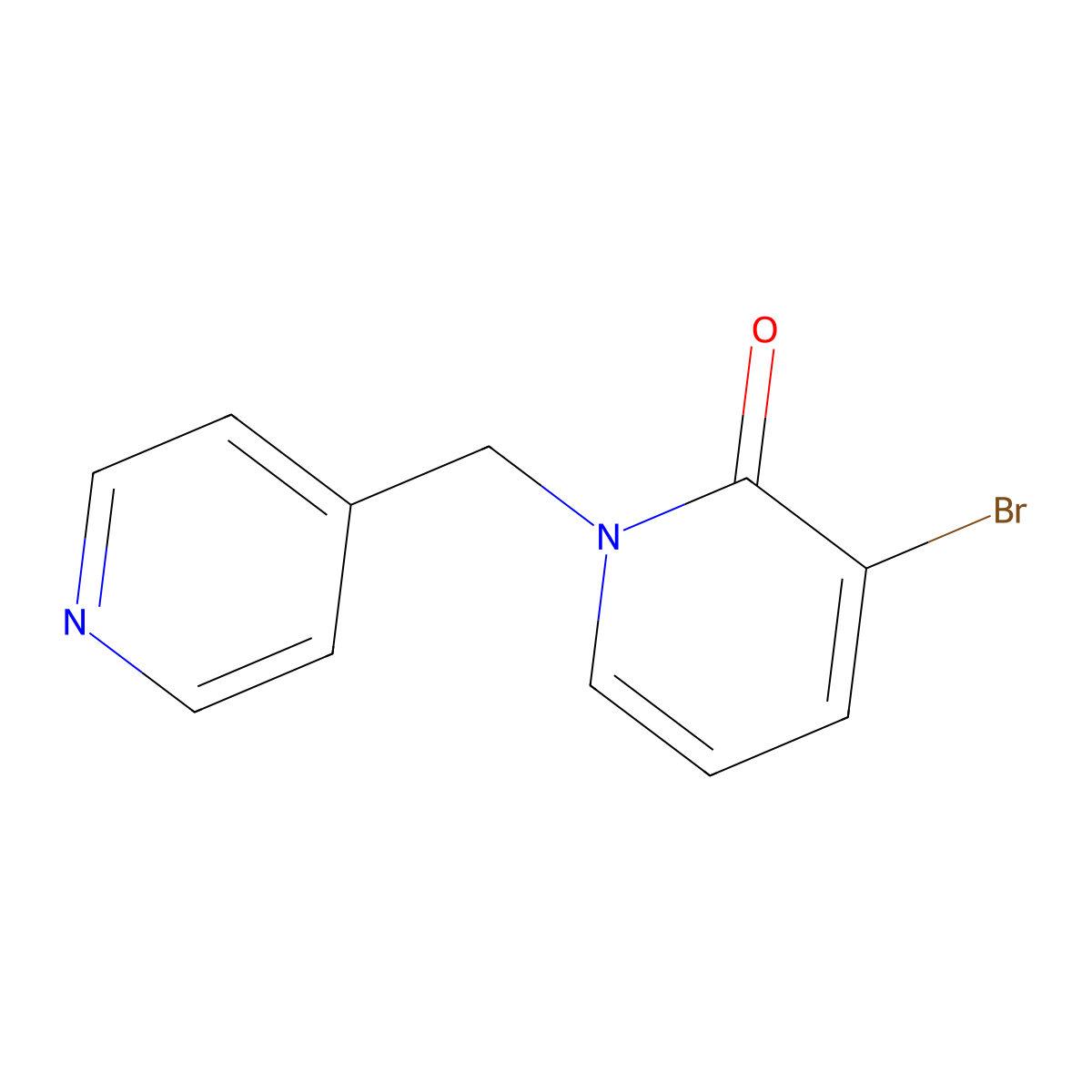3-Bromo-1-(pyridin-4-ylmethyl)pyridin-2(1H)-one molecular structure, CAS 1714834-37-3