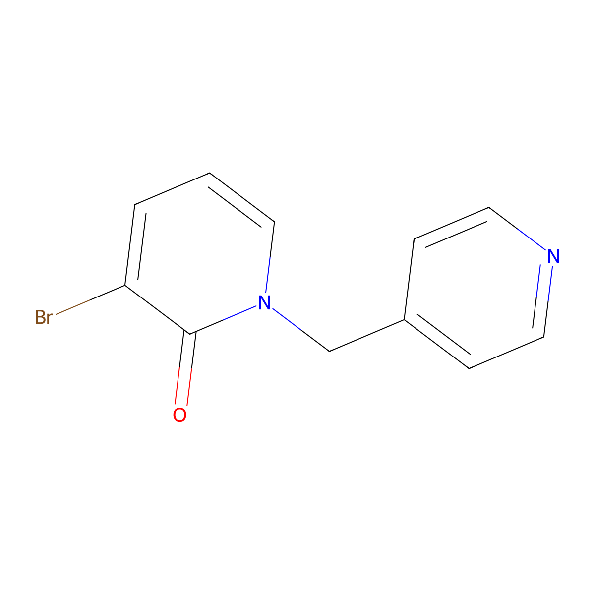 3-Bromo-1-(pyridin-4-ylmethyl)pyridin-2(1H)-one molecular structure, CAS 1714834-37-3