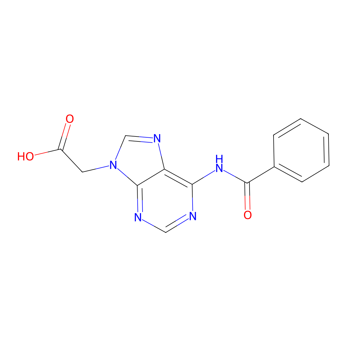 (6-Benzamido-9H-purin-9-yl)acetic acid molecular structure, CAS 171486-04-7