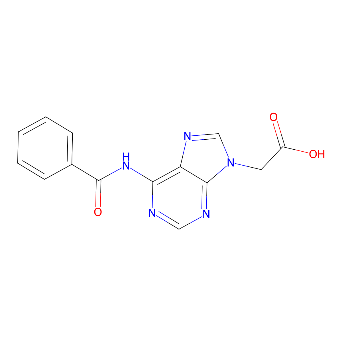 (6-Benzamido-9H-purin-9-yl)acetic acid molecular structure, CAS 171486-04-7