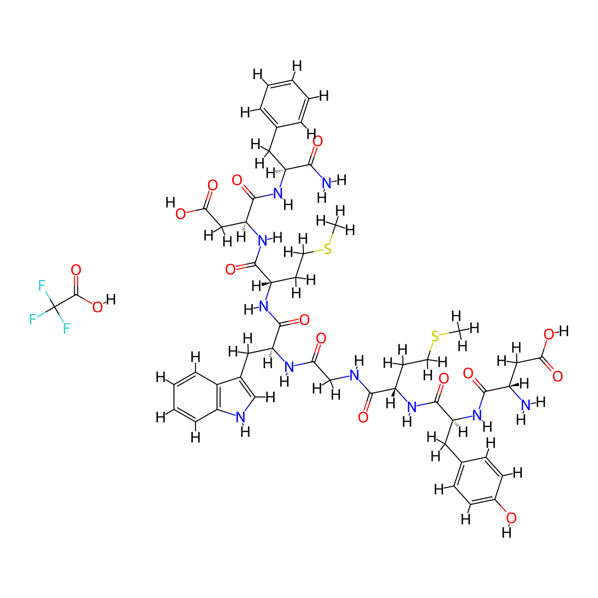 Cholecystokinin Octapeptide, desulfated (TFA) molecular structure, CAS 171486-94-5