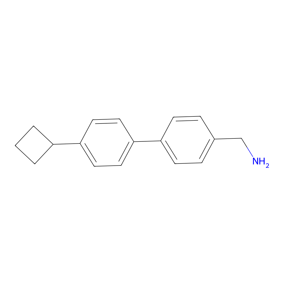 4'-Cyclobutyl[1,1'-biphenyl]-4-methanamine molecular structure, CAS 1714889-52-7