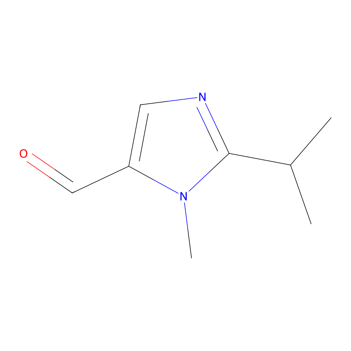 1-Methyl-2-(propan-2-yl)-1H-imidazole-5-carbaldehyde molecular structure, CAS 1714962-68-1
