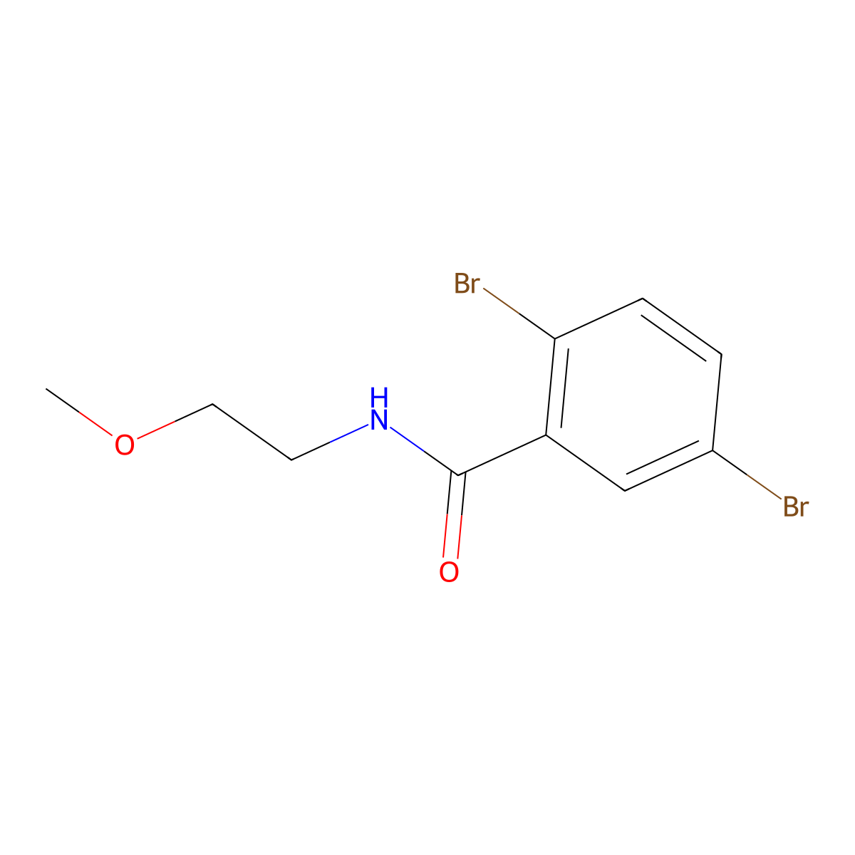 2,5-Dibromo-N-(2-methoxyethyl)benzamide molecular structure, CAS 1714966-12-7