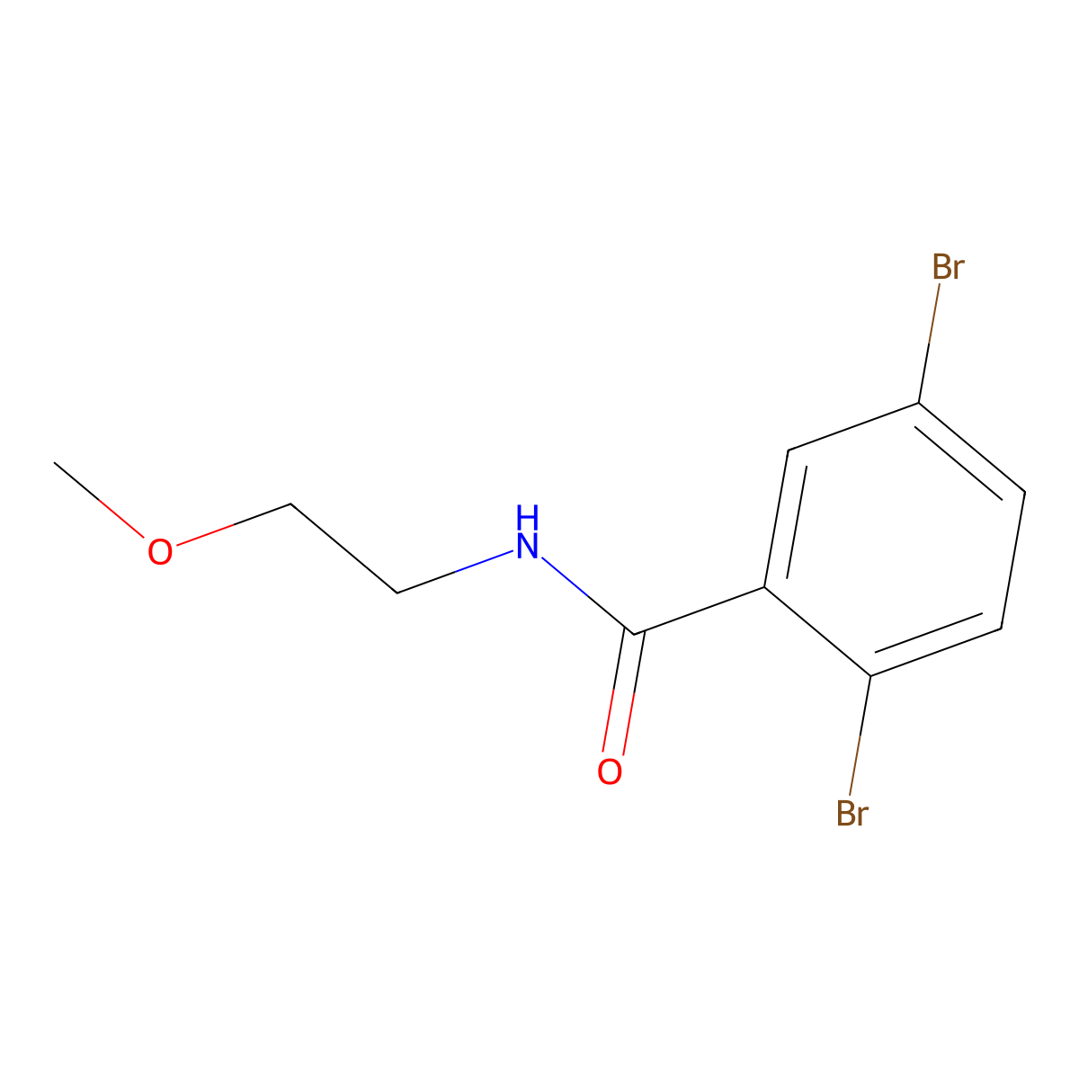 2,5-Dibromo-N-(2-methoxyethyl)benzamide molecular structure, CAS 1714966-12-7