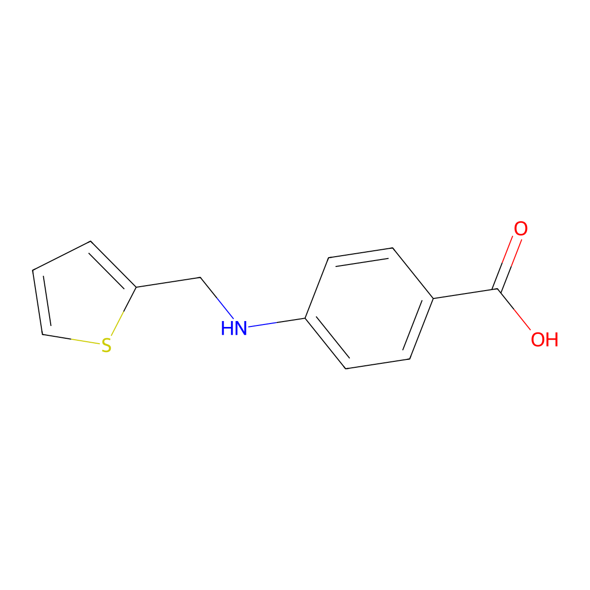 4-[(Thiophen-2-ylmethyl)-amino]-benzoic acid molecular structure, CAS 1715-13-5