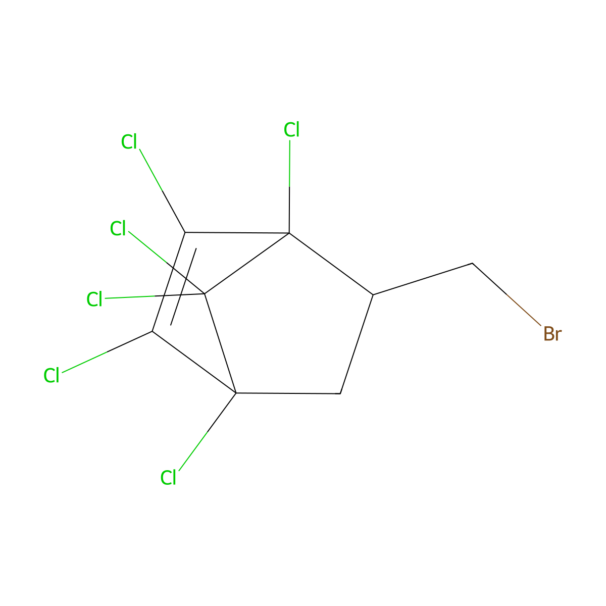 Bromocyclen molecular structure, CAS 1715-40-8