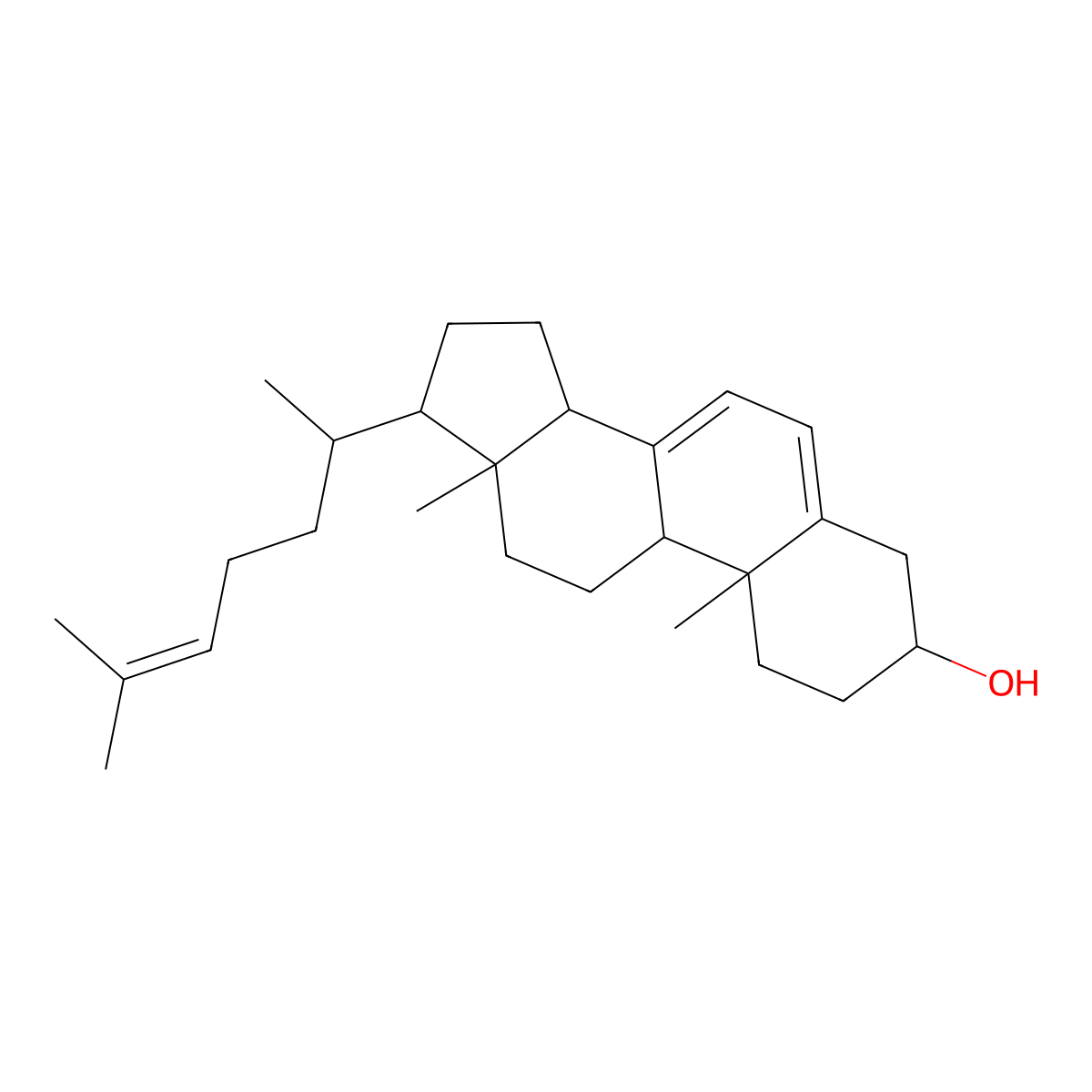 7-Dehydrodesmosterol molecular structure, CAS 1715-86-2