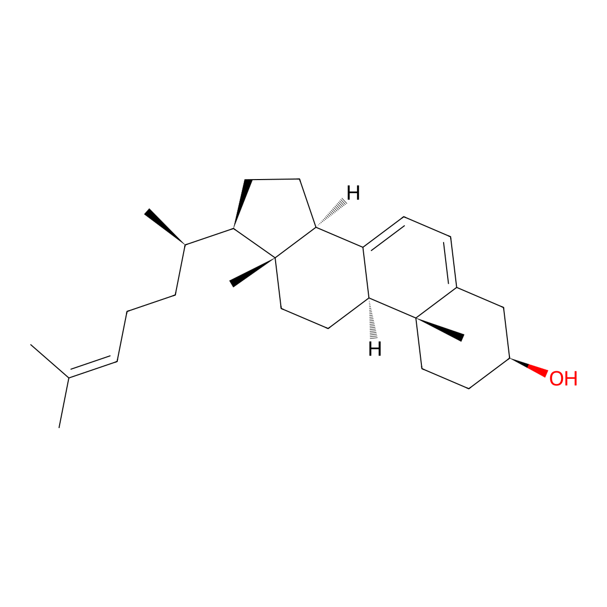 7-Dehydrodesmosterol molecular structure, CAS 1715-86-2