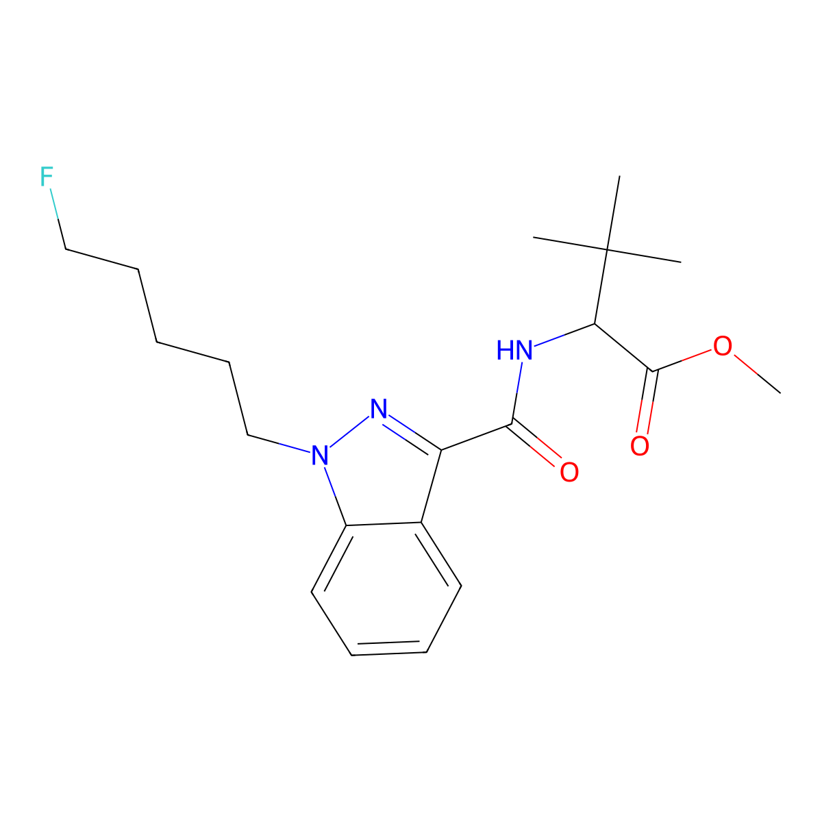 5F-Adb molecular structure, CAS 1715016-75-3