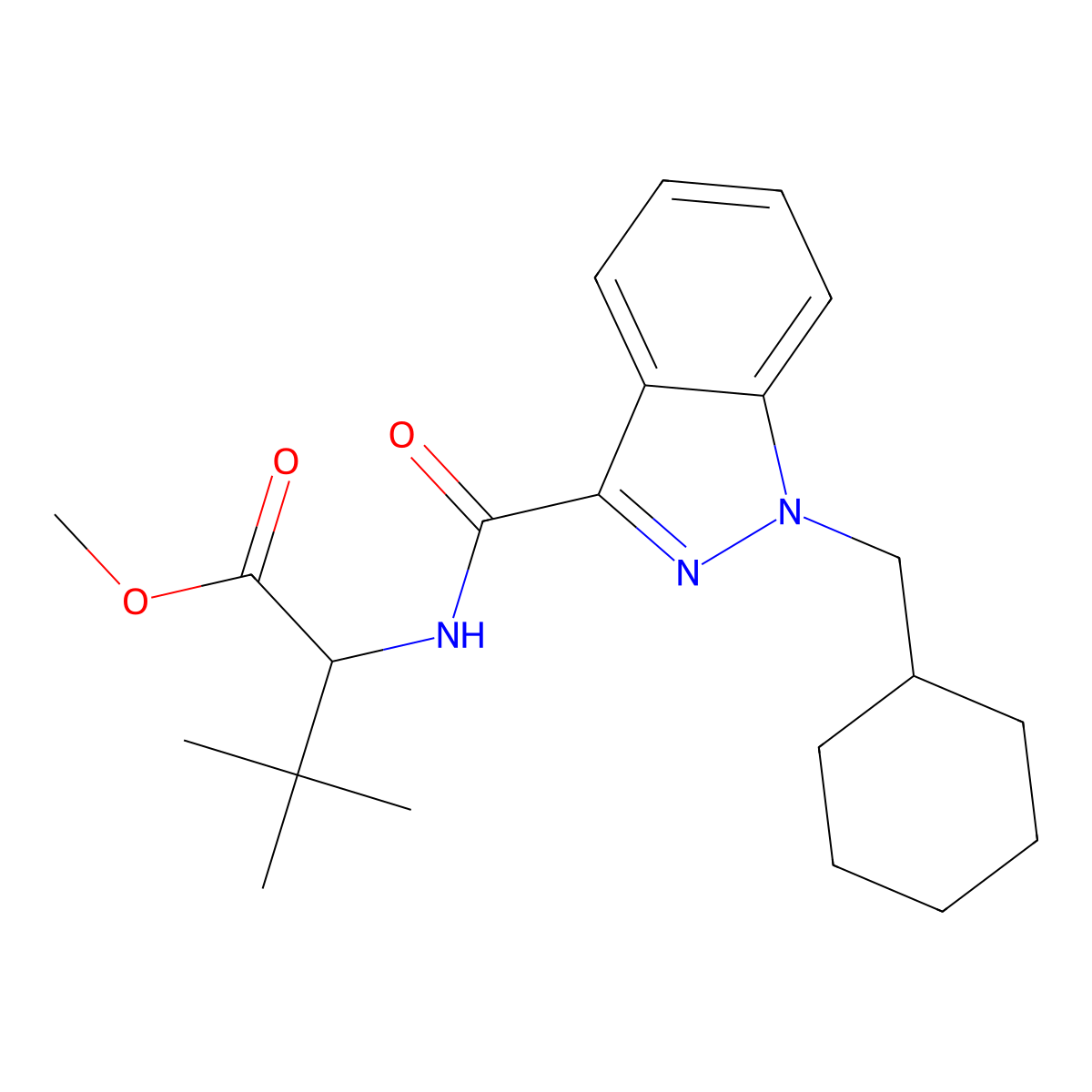Mdmb-chminaca, (+-)- molecular structure, CAS 1715016-78-6